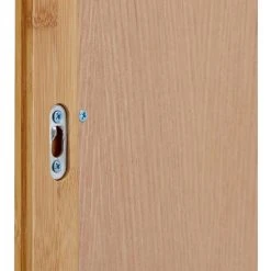 Relaxdays Miroir Mural Avec Cadre En Bambou Pour Salle De Bain Salon Surface Rangement, Nature -Miroir Soldes Boutique 10366842 4