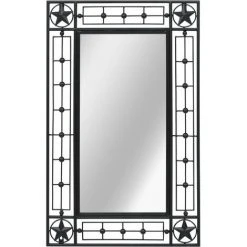 Miroir Mural De Jardin Rectangulaire Noir 50x80 Cm VidaXL -Miroir Soldes Boutique 11091930 3