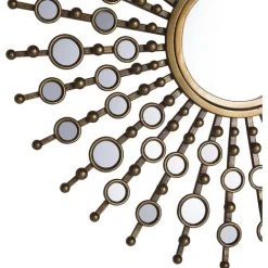 BELIANI Miroir En Métal Doré 70x70 - Doré -Miroir Soldes Boutique 11186267 4