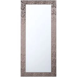 BELIANI Miroir En Plastique Marron 130x50 - Marron