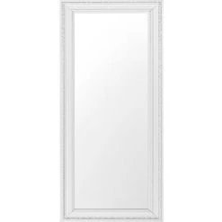 BELIANI Miroir En Plastique Blanc 130x50 - Blanc