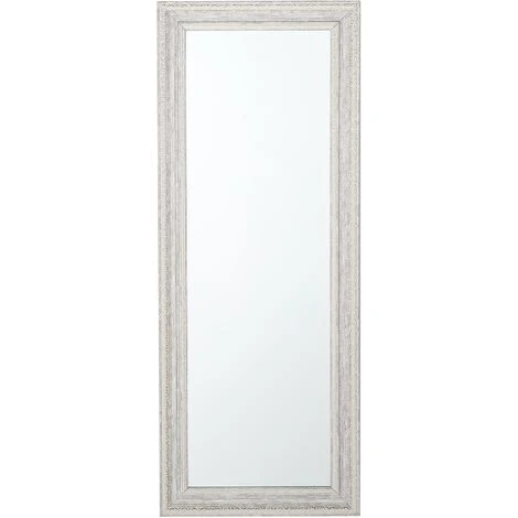 BELIANI Miroir En Plastique Beige 130x50 - Beige 3 BELIANI Miroir En Plastique Beige 130x50 - Beige