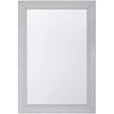 BELIANI Miroir En Plastique Argenté 91x61 - Argenté 3 BELIANI Miroir En Plastique Argenté 91x61 - Argenté