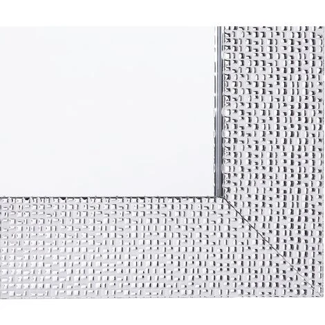 BELIANI Miroir En Plastique Argenté 91x61 - Argenté 6 BELIANI Miroir En Plastique Argenté 91x61 - Argenté – Image 4