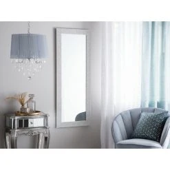 BELIANI Miroir En Plastique Blanc 130x50 - Blanc -Miroir Soldes Boutique 11186990 2