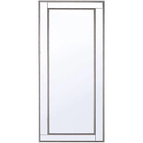 BELIANI Miroir En Plastique Argenté 130x50 - Argenté 3 BELIANI Miroir En Plastique Argenté 130x50 - Argenté