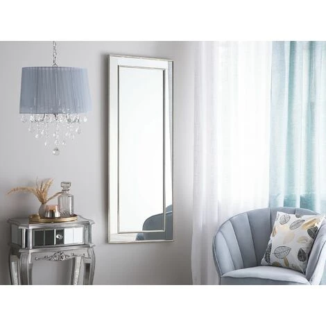 BELIANI Miroir En Plastique Argenté 130x50 - Argenté 4 BELIANI Miroir En Plastique Argenté 130x50 - Argenté – Image 2