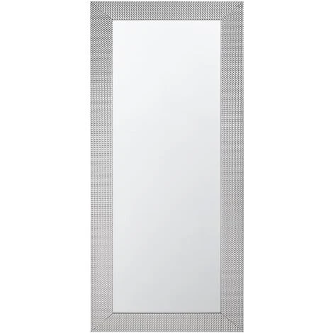 BELIANI Miroir En Plastique Argenté 130x50 - Argenté 3 BELIANI Miroir En Plastique Argenté 130x50 - Argenté