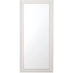 BELIANI Miroir En Plastique Blanc 130x50 - Blanc