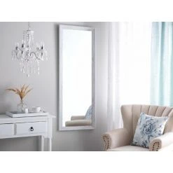BELIANI Miroir En Plastique Blanc 130x50 - Blanc -Miroir Soldes Boutique 11187011 2