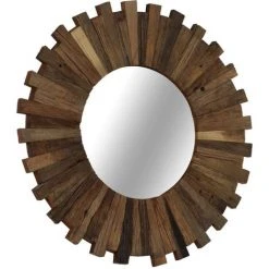 Miroir Mural Bois De Récupération Massif 50 Cm VidaXL -Miroir Soldes Boutique 11244514 3