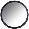 AUBRY GASPARD Grand Miroir Rond En Rotin Noir Noir - Noir