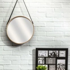 THE HOME DECO FACTORY Miroir Rond Avec Anse En PU Barber 40 Cm Beige - Beige 7 THE HOME DECO FACTORY Miroir Rond Avec Anse En PU Barber 40 Cm Beige - Beige -Miroir Soldes Boutique 11573257 2