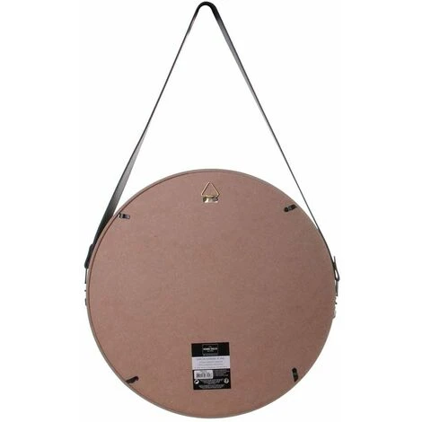 THE HOME DECO FACTORY Miroir Rond Avec Anse En PU Barber 40 Cm Beige - Beige 5 THE HOME DECO FACTORY Miroir Rond Avec Anse En PU Barber 40 Cm Beige - Beige – Image 3