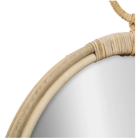 Atmosphera - Miroir Mural En Rotin Forme Gousset D 38 Cm - Beige 4 Atmosphera - Miroir Mural En Rotin Forme Gousset D 38 Cm - Beige – Image 2