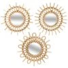 Atmosphera - Lot De 3 Miroirs Soleil En Rotin D 28 Cm - Beige -Miroir Soldes Boutique 11747161 1