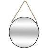 Atmosphera - Miroir Mural En Métal Noir Avec Corde D 37 Cm - Noir 2 Atmosphera - Miroir Mural En Métal Noir Avec Corde D 37 Cm - Noir -Miroir Soldes Boutique 11747177 1