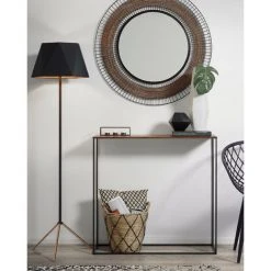 Kave Home - Miroir Rob Noir Rond Ø 90 Cm En Acier - Cuivre -Miroir Soldes Boutique 12370029 2