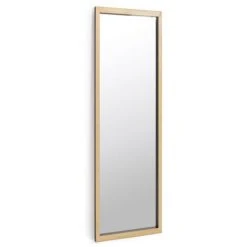 Kave Home - Miroir Enzo Noir Rectangulaire 48 X 148 Cm En Bois Massif D'ayuous - Naturel