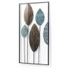 Kave Home - Panneau Mural Leaves Multicolore Rectangulaire 54 X 104 Cm En Acier - Multicolore -Miroir Soldes Boutique 12437202 1