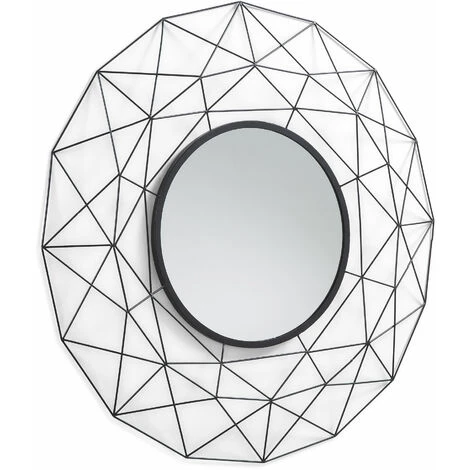 Kave Home - Miroir Mural Tabi Noir Rond Ø 90 Cm En Tiges De Métal - Noir 3 Kave Home - Miroir Mural Tabi Noir Rond Ø 90 Cm En Tiges De Métal - Noir