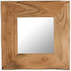 Miroir Cosmétique 50x50 Cm Bois Solide D'acacia VidaXL