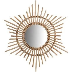 Miroir Rond En Bambou (66x66 Cm) Etual SKLUM Bambou Bambou - Bambou Bambou