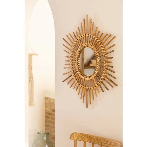 Miroir Rond En Bambou (66x66 Cm) Etual SKLUM Bambou Bambou - Bambou Bambou 4 Miroir Rond En Bambou (66x66 Cm) Etual SKLUM Bambou Bambou - Bambou Bambou – Image 2
