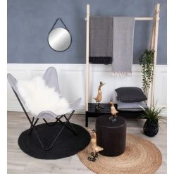 Miroir Coloris Noir En Acier / Verre - Dim : 38 X 2 X 38 Cm -PEGANE- -Miroir Soldes Boutique 13390080 2