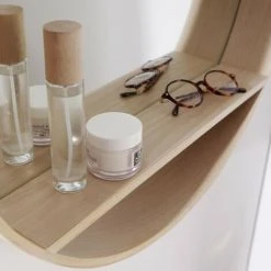 MOB-IN Miroir Rond En Chêne Avec étagère 60 Cm OBLO - Bois Clair 11 MOB-IN Miroir Rond En Chêne Avec étagère 60 Cm OBLO - Bois Clair -Miroir Soldes Boutique 13518814 5