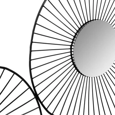 ATMOSPHERA, CRÉATEUR D'INTÉRIEUR Décoration Murale Métal 5 Miroirs Noir - Noir 4 ATMOSPHERA, CRÉATEUR D'INTÉRIEUR Décoration Murale Métal 5 Miroirs Noir - Noir – Image 2