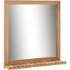 VidaXL Miroir De Salle De Bain 60 X 12 X 62 Cm Bois De Noyer Massif - Brun -Miroir Soldes Boutique 13744622 1