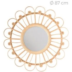 RENDEZ VOUS DéCO Miroir En Rotin Bardot ∅ 87 Cm - Beige -Miroir Soldes Boutique 13977404 2