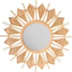 RENDEZ VOUS DéCO Miroir En Rotin Dalida ∅ 100 Cm - Beige