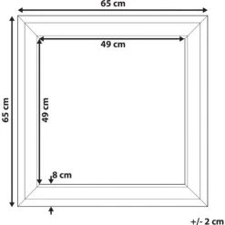 BELIANI Miroir En Métal Argenté 65x65 - Argenté -Miroir Soldes Boutique 13978277 3