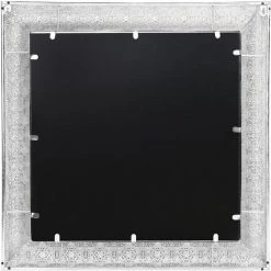 BELIANI Miroir En Métal Argenté 65x65 - Argenté -Miroir Soldes Boutique 13978277 5