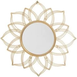 BELIANI Miroir En Métal Doré 67x67 - Doré
