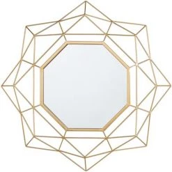 BELIANI Miroir En Métal Doré 60x60 - Doré