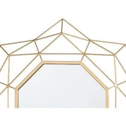 BELIANI Miroir En Métal Doré 60x60 - Doré -Miroir Soldes Boutique 13978302 3