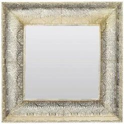 BELIANI Miroir En Métal Doré 60x60 - Doré