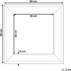 BELIANI Miroir En Métal Doré 60x60 - Doré -Miroir Soldes Boutique 13978303 3