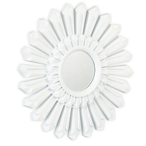 Relaxdays Miroir De Décoration Soleil, Lot De 3, Décoration Murale, Avec Suspension, Cadre Plastique, Ø, 25 Cm, Blanc 4 Relaxdays Miroir De Décoration Soleil, Lot De 3, Décoration Murale, Avec Suspension, Cadre Plastique, Ø, 25 Cm, Blanc – Image 2