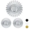 Relaxdays Miroir De Décoration Soleil, Lot De 3, Décoration Murale, Avec Suspension, Cadre Plastique, Ø, 25 Cm, Argenté 1 Relaxdays Miroir De Décoration Soleil, Lot De 3, Décoration Murale, Avec Suspension, Cadre Plastique, Ø, 25 Cm, Argenté -Miroir Soldes Boutique 14456129 1