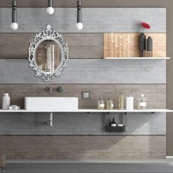 Relaxdays Miroir Mural Nostalgie, Miroir à Accrocher Vintage, Décoration Murale, H X B: 39,5 X 39,5 Cm, Blanc -Miroir Soldes Boutique 14557532 3