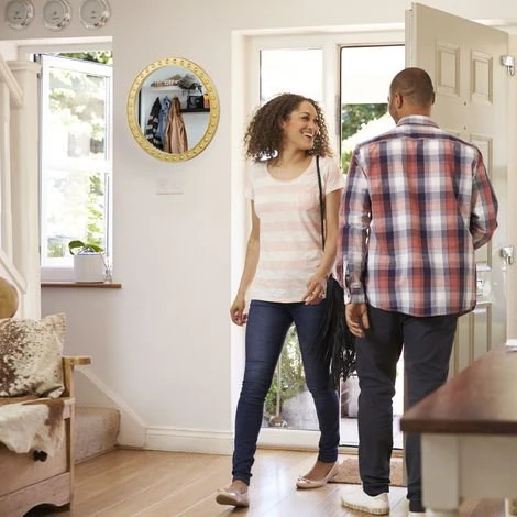 Relaxdays Miroir Mural Rond, Miroir à Accrocher, Salon, Salle De Bain & WC, ∅ Env. 50,5 Cm Avec Cadre, Blanc 7 Relaxdays Miroir Mural Rond, Miroir à Accrocher, Salon, Salle De Bain & WC, ∅ Env. 50,5 Cm Avec Cadre, Blanc – Image 5