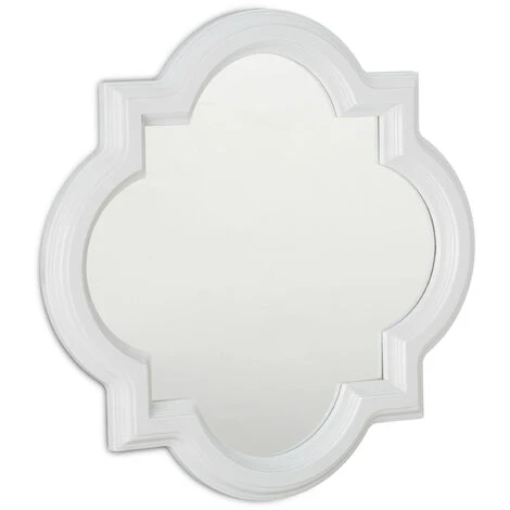 Relaxdays Miroir Mural Nostalgie, Miroir à Accrocher Vintage, Plastique, Cadre, H X B: 39,5 X 39,5cm, Blanc 4 Relaxdays Miroir Mural Nostalgie, Miroir à Accrocher Vintage, Plastique, Cadre, H X B: 39,5 X 39,5cm, Blanc – Image 2