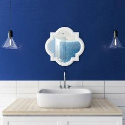 Relaxdays Miroir Mural Nostalgie, Miroir à Accrocher Vintage, Plastique, Cadre, H X B: 39,5 X 39,5cm, Blanc 9 Relaxdays Miroir Mural Nostalgie, Miroir à Accrocher Vintage, Plastique, Cadre, H X B: 39,5 X 39,5cm, Blanc -Miroir Soldes Boutique 14557539 3