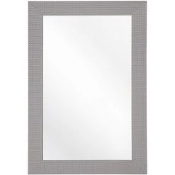 BELIANI Miroir En Plastique Gris 90x60 - Gris