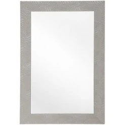BELIANI Miroir En Plastique Gris 91x60 - Gris