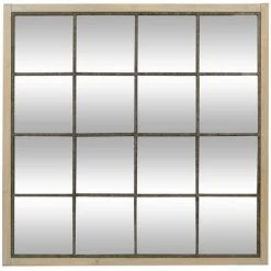 ATMOSPHERA Miroir Naturel Noé 90X90X2 - Bois 5 ATMOSPHERA Miroir Naturel Noé 90X90X2 - Bois -Miroir Soldes Boutique 15106074 2